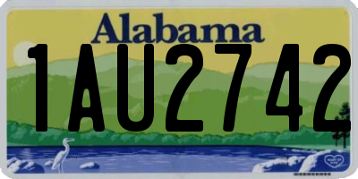 AL license plate 1AU2742