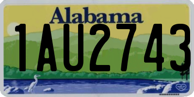 AL license plate 1AU2743