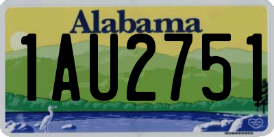 AL license plate 1AU2751