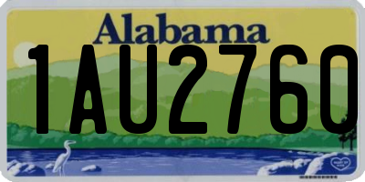 AL license plate 1AU2760