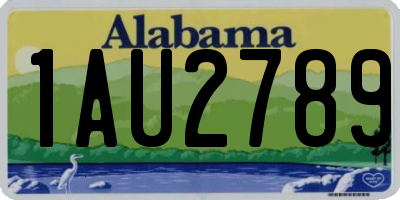 AL license plate 1AU2789