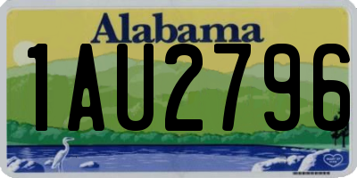 AL license plate 1AU2796