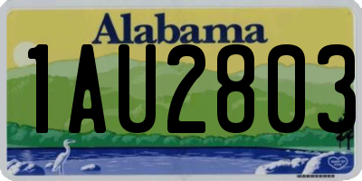 AL license plate 1AU2803