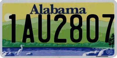 AL license plate 1AU2807
