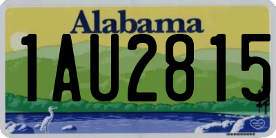 AL license plate 1AU2815
