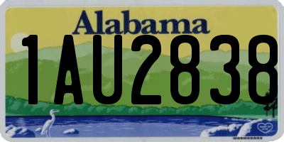 AL license plate 1AU2838