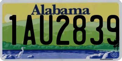 AL license plate 1AU2839