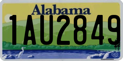 AL license plate 1AU2849