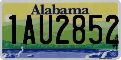 AL license plate 1AU2852