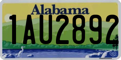 AL license plate 1AU2892