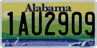 AL license plate 1AU2909