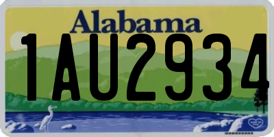 AL license plate 1AU2934