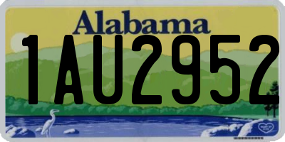 AL license plate 1AU2952