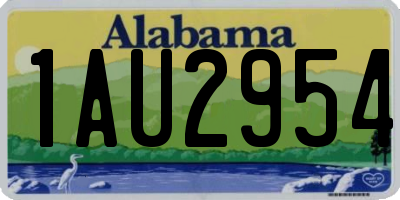 AL license plate 1AU2954