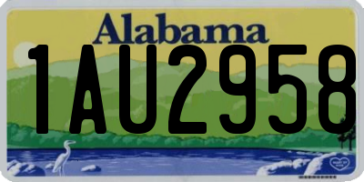 AL license plate 1AU2958