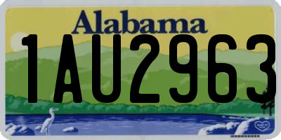 AL license plate 1AU2963