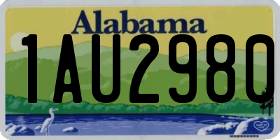 AL license plate 1AU2980