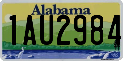 AL license plate 1AU2984