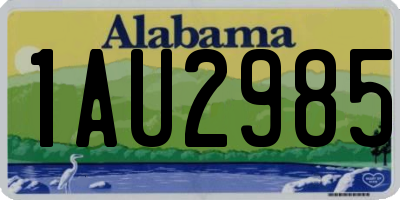 AL license plate 1AU2985