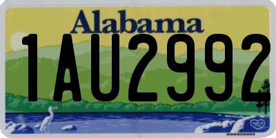 AL license plate 1AU2992