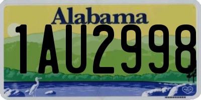 AL license plate 1AU2998
