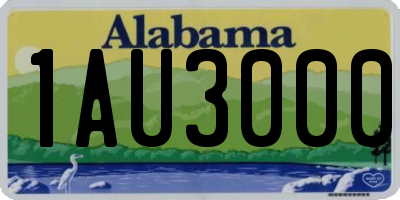AL license plate 1AU3000