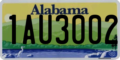AL license plate 1AU3002