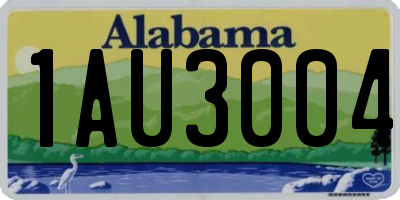 AL license plate 1AU3004
