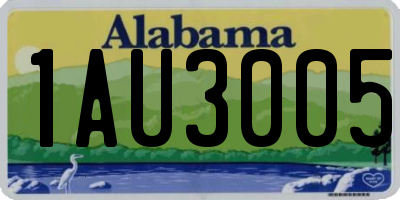 AL license plate 1AU3005