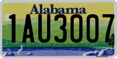 AL license plate 1AU3007