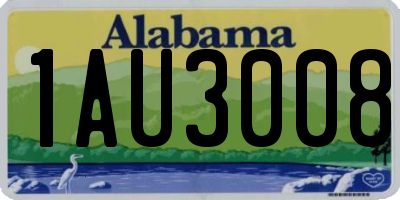 AL license plate 1AU3008