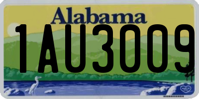 AL license plate 1AU3009