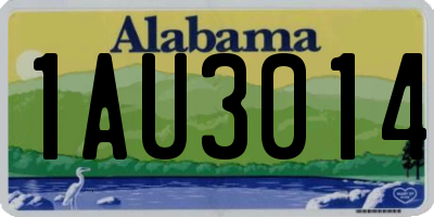 AL license plate 1AU3014