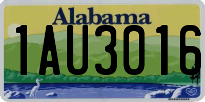 AL license plate 1AU3016