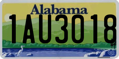 AL license plate 1AU3018