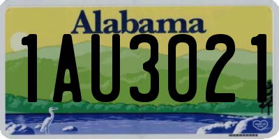 AL license plate 1AU3021