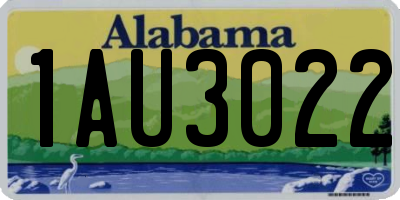 AL license plate 1AU3022