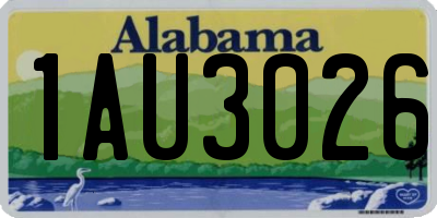 AL license plate 1AU3026