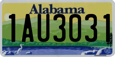 AL license plate 1AU3031