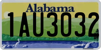 AL license plate 1AU3032