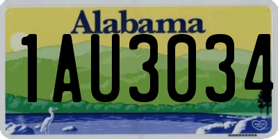 AL license plate 1AU3034