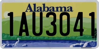 AL license plate 1AU3041