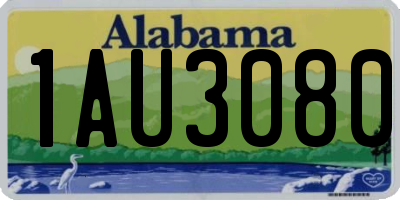 AL license plate 1AU3080