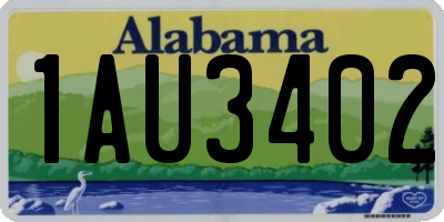 AL license plate 1AU3402