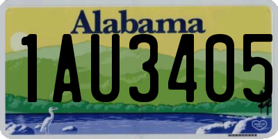 AL license plate 1AU3405