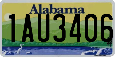 AL license plate 1AU3406