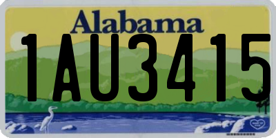 AL license plate 1AU3415