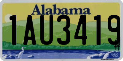 AL license plate 1AU3419