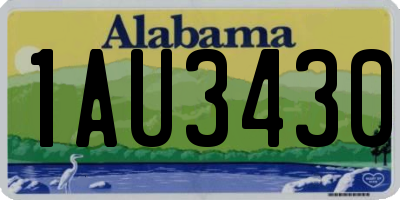 AL license plate 1AU3430