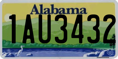 AL license plate 1AU3432